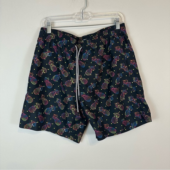 Maamgic | Black Rainbow Disco Pineapple Swim Trunks Size Large - Picture 1 of 4